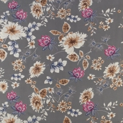 Chiffon Blumen grau