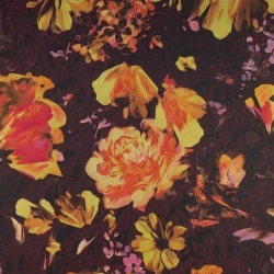 Chiffon Blumen bordeauxrot