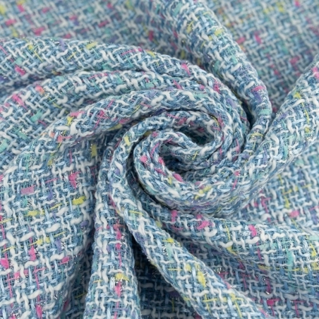 TCHL001 | Tweed-Bouclé in himmelblau - 1