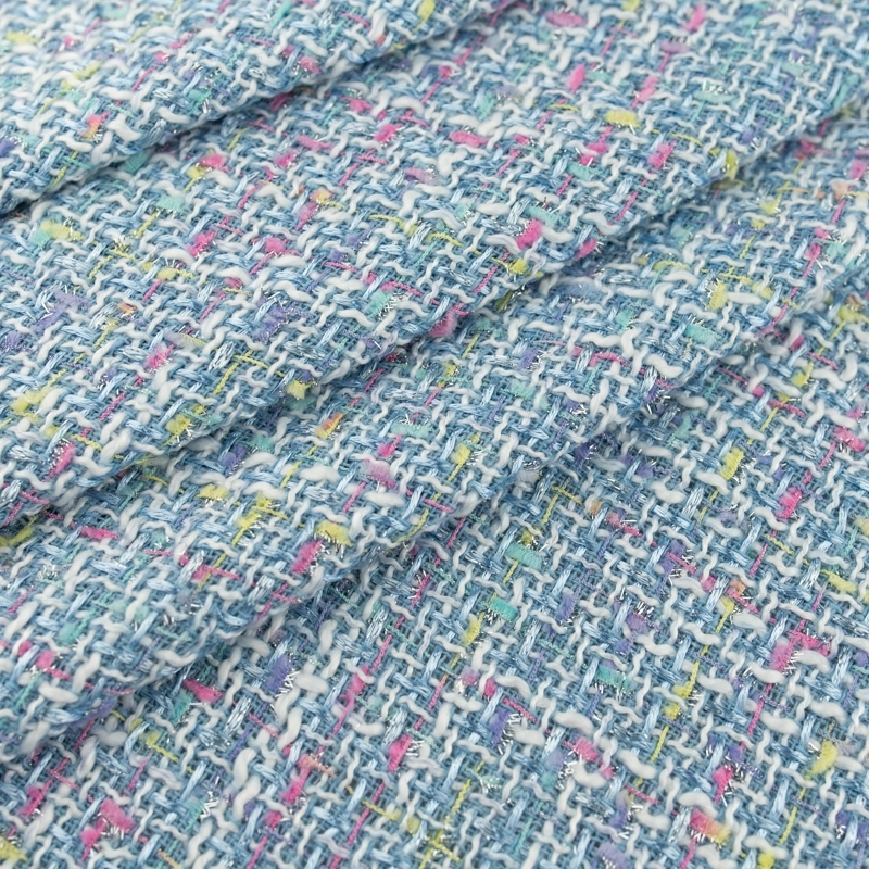 TCHL001 | Tweed-Bouclé in himmelblau - 4