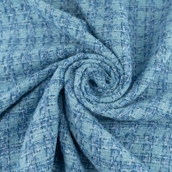 TCHL003 | Tweed-Bouclé blau - 1