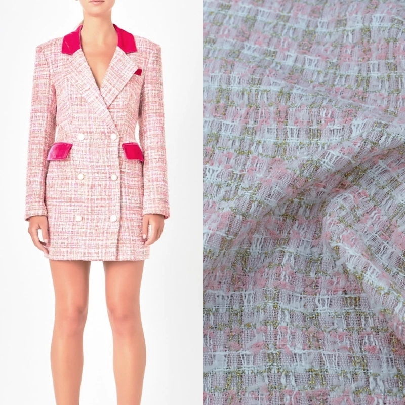 TCHL009 | Tweed-Bouclé rosa - 2