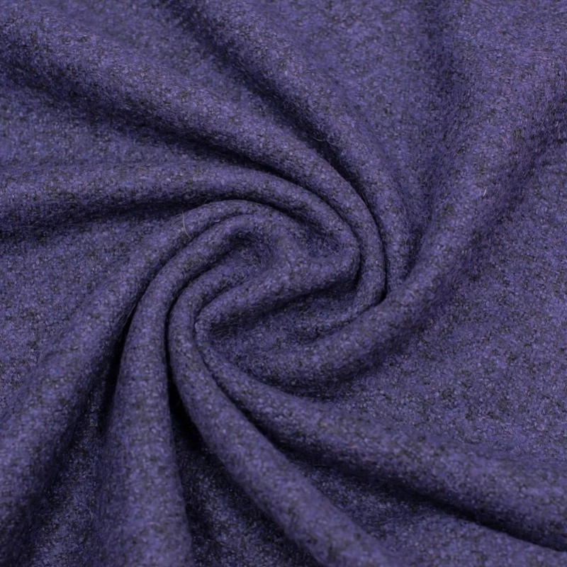 BOU022 | Gewalkter Strick-Boucle violett melange - 1