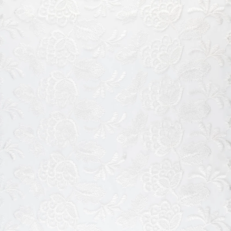 SALE.GIP006 | Guipure-Spitze Blumenmuster und Bogenkante in ecru - 3