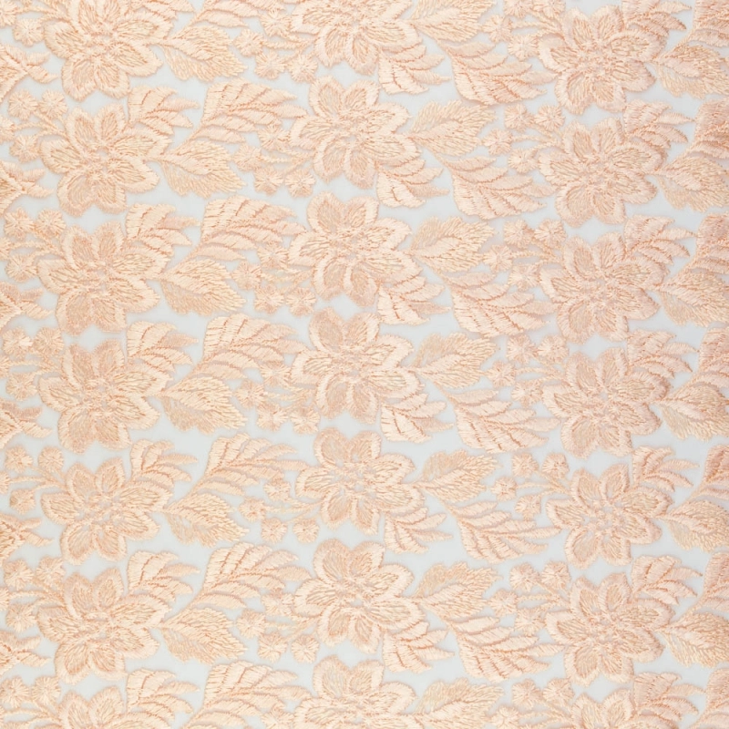 SALE.GIP031 | Guipure-Spitze Blumen und Bogenkante pfirsich - 3