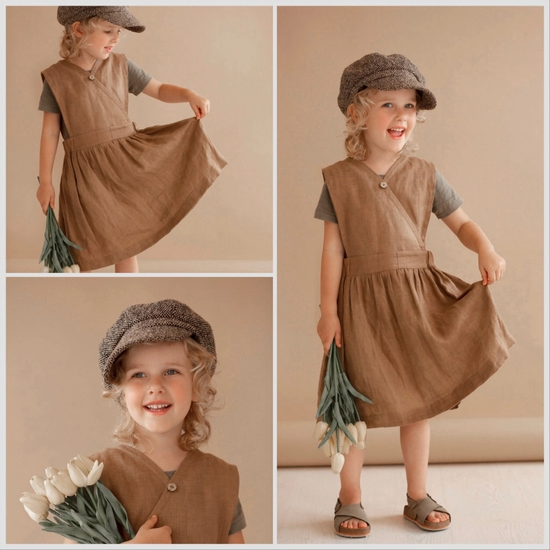 POPH2002 | Baumwollpopeline in dunkelbeige - 2