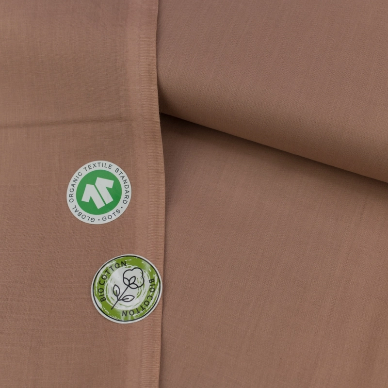 POPH2002 | Baumwollpopeline in dunkelbeige - 4