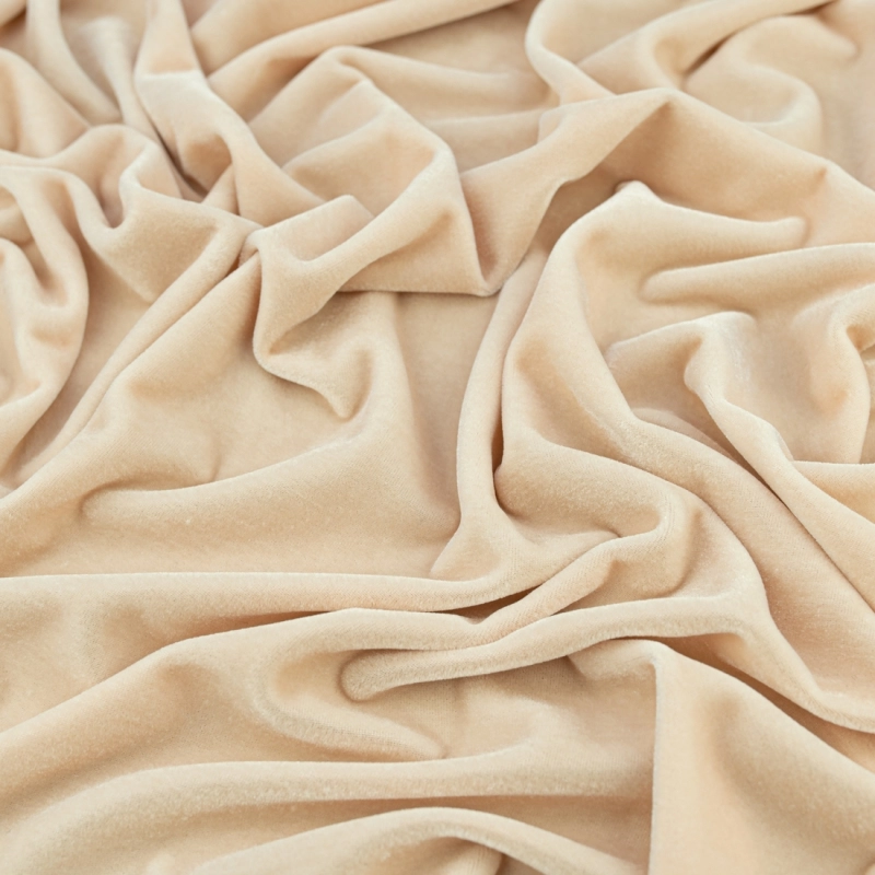 Stretchsamt Cuba, Velour sand - 5