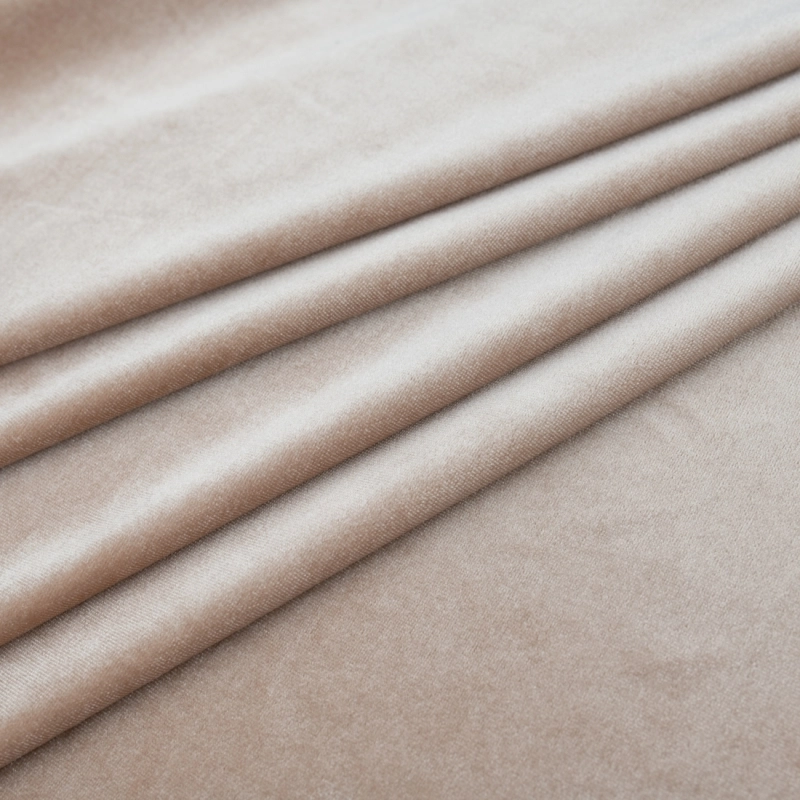 Stretchsamt Cuba, Velour beige - 1