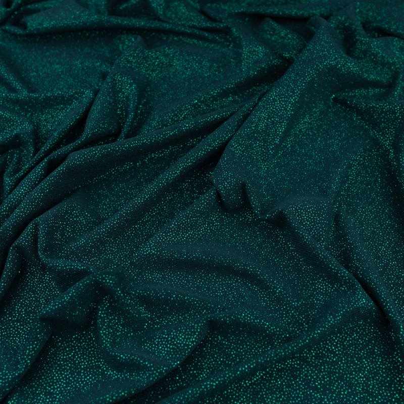 ITY.B006 | Glitzer Jersey ITY dunkelgrün - 3