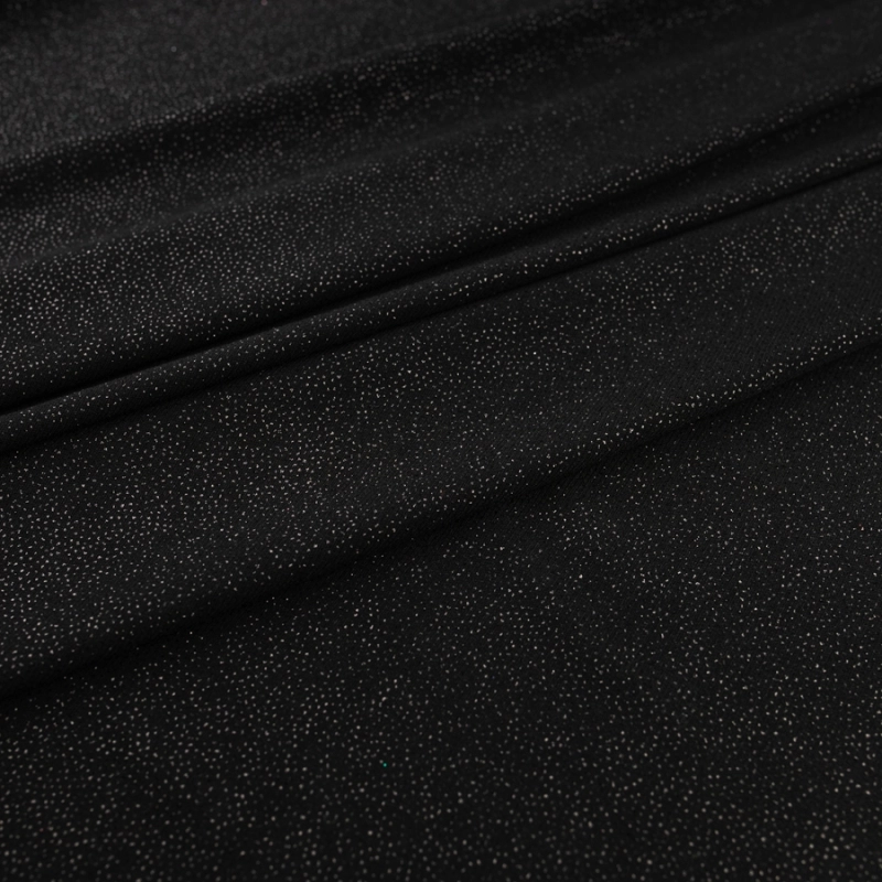 ITY.B008 | Glitzer Jersey ITY schwarz - 2