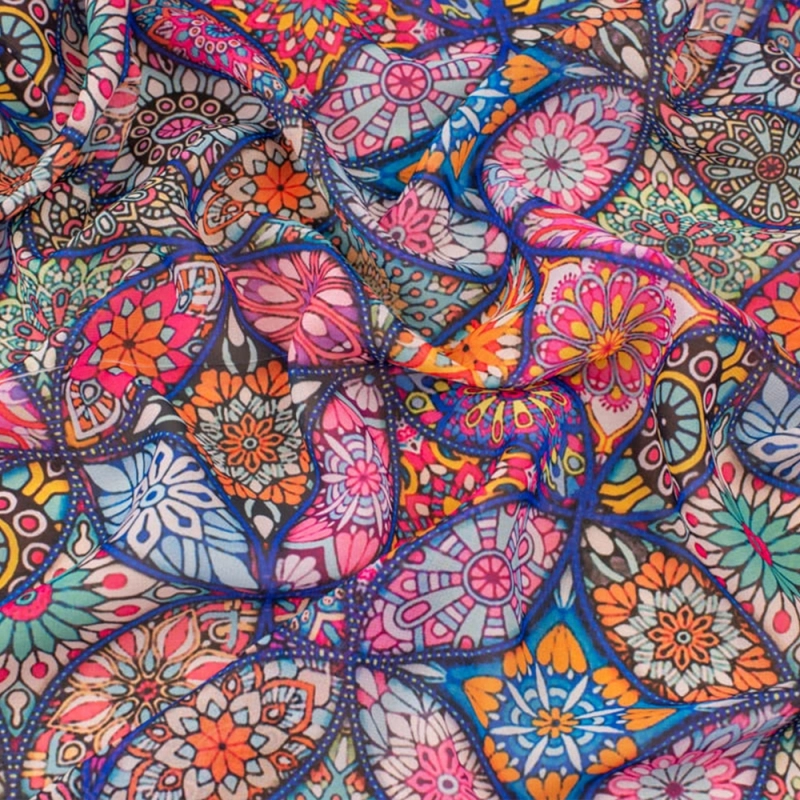 SZYDM.J7237103 | Chiffon Mandala-Kreise rosa - 2