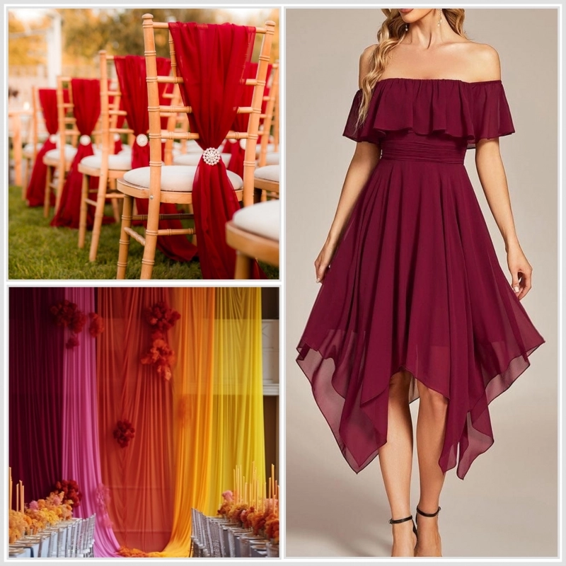 SZY022 | Chiffon bordeauxrot - 2