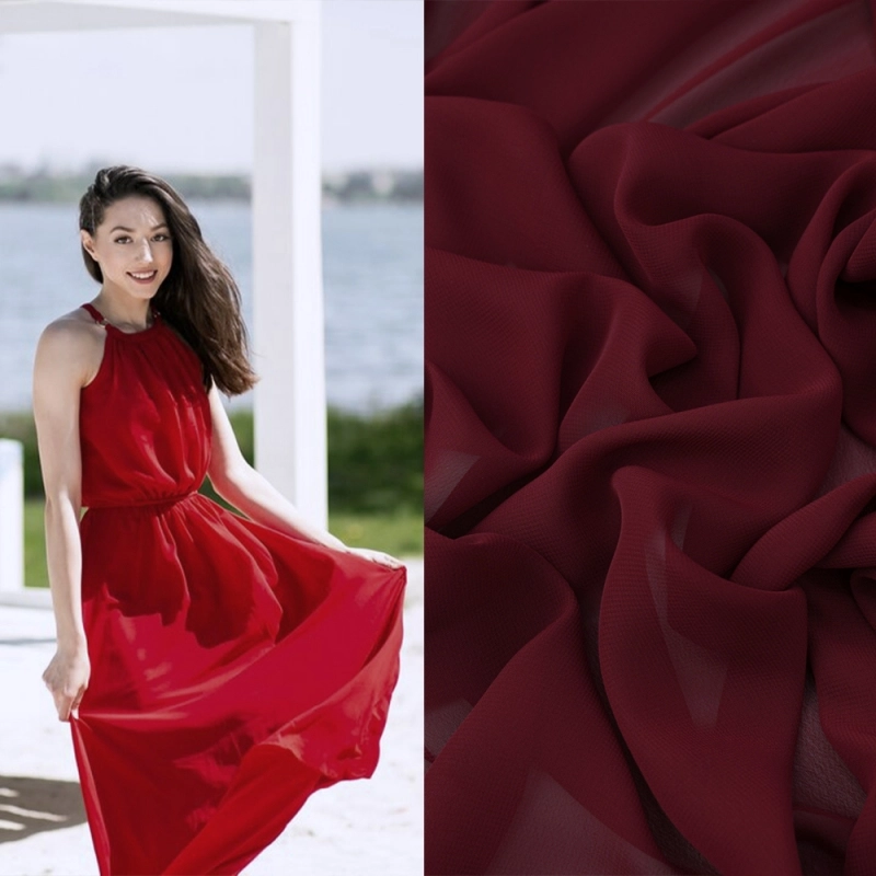 SZY022 | Chiffon bordeauxrot - 3