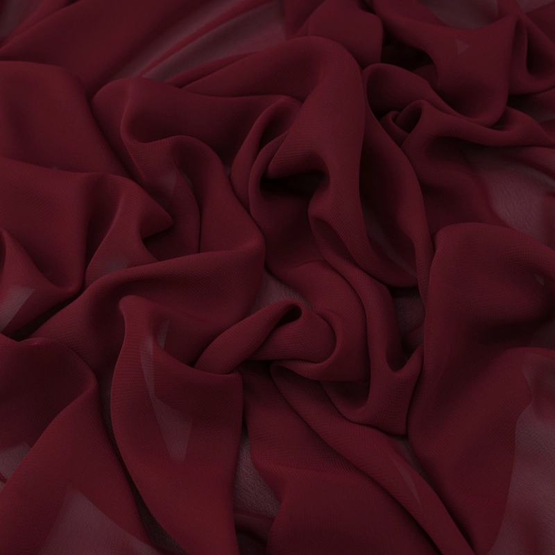 SZY022 | Chiffon bordeauxrot - 5