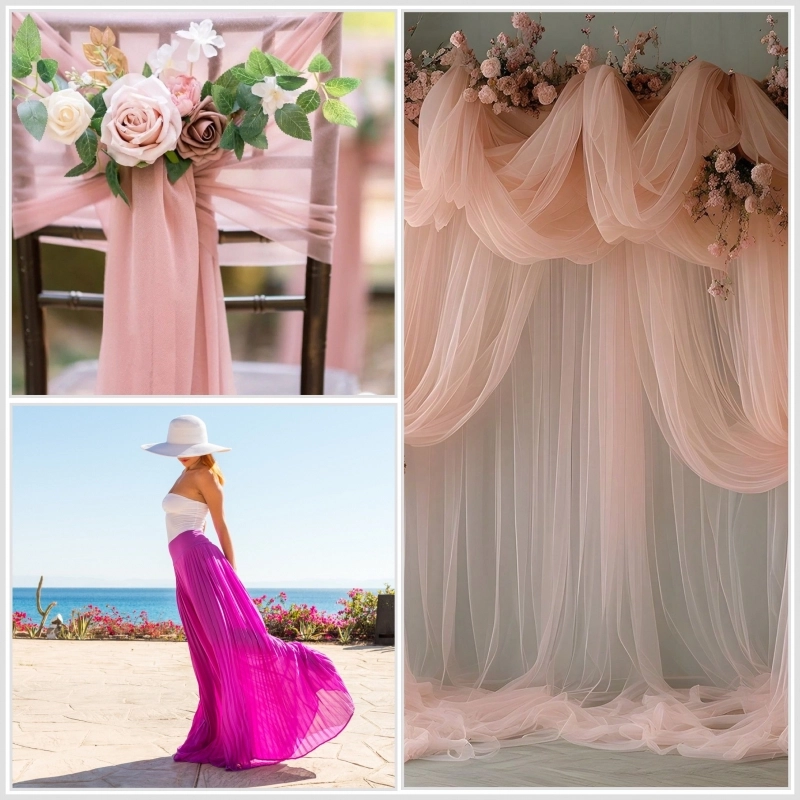 SZY015 | Chiffon hellrosa - 2