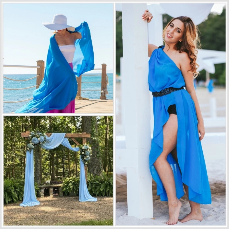 SZY011 | Chiffon türkisblau - 2