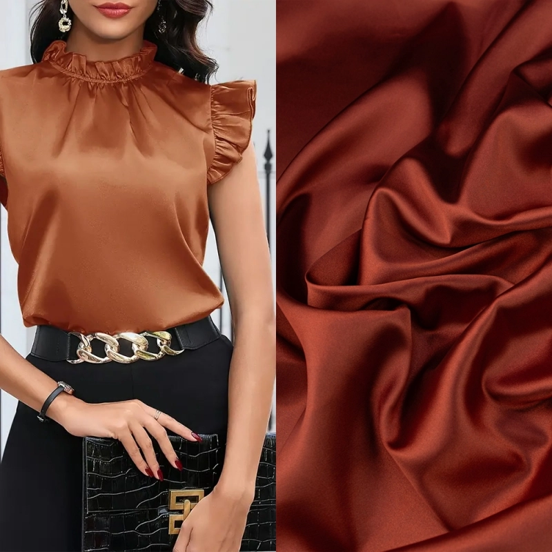 SAL021 | Stretch Satin karminrot - 2