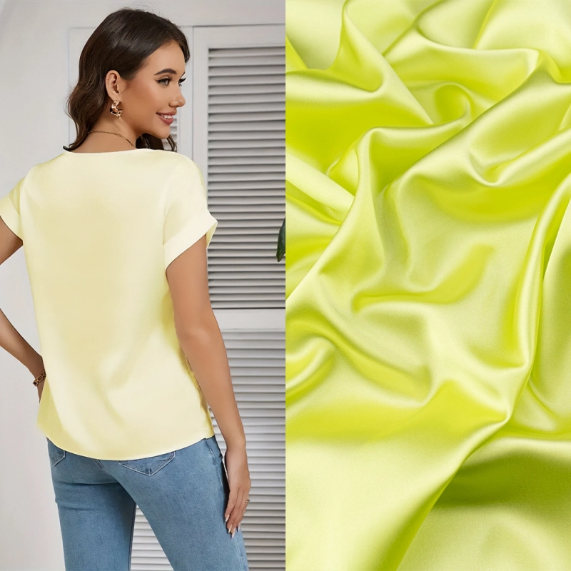 SAL033 | Stretch Satin hellgelb - 2