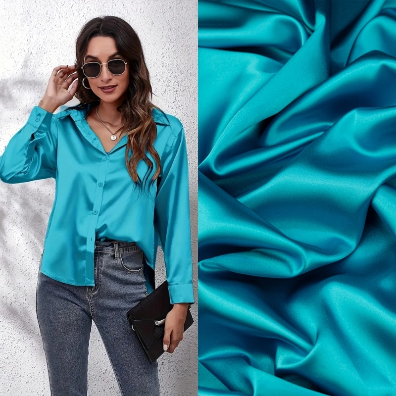 SAL040 | Stretch Satin petrol - 2