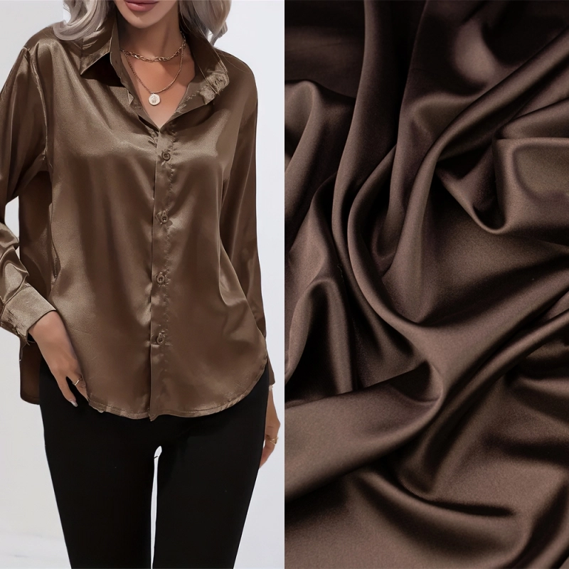 SAL048 | Stretch Satin dunkelbraun - 2