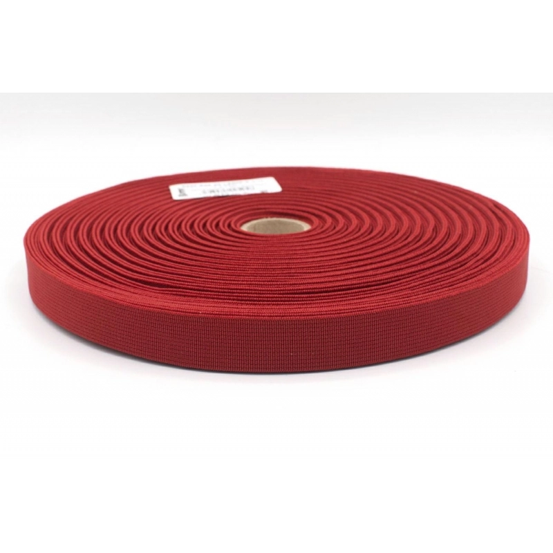 KAT18521 | Gewebtes Gummiband 20mm bordeauxrot - 1