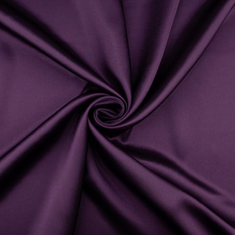 SAT020 | Crêpe Satin aubergine - 1