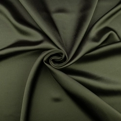 Crêpe Satin dunkeloliv - 1