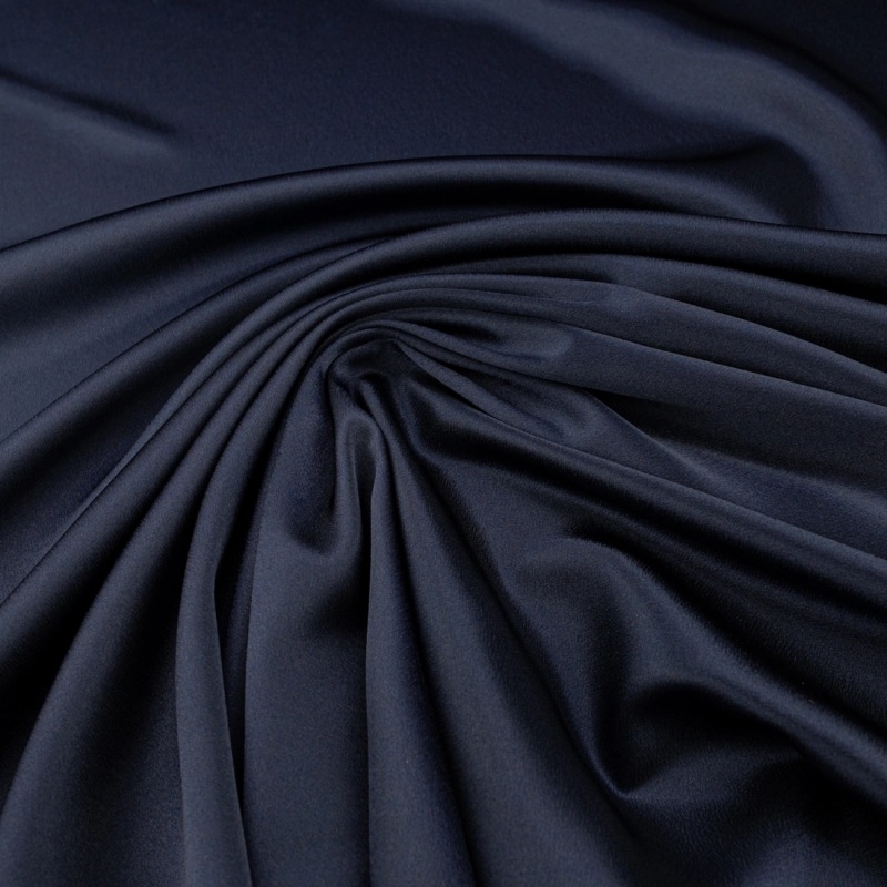 SAT033 | Crêpe Satin dunkelblau - 5