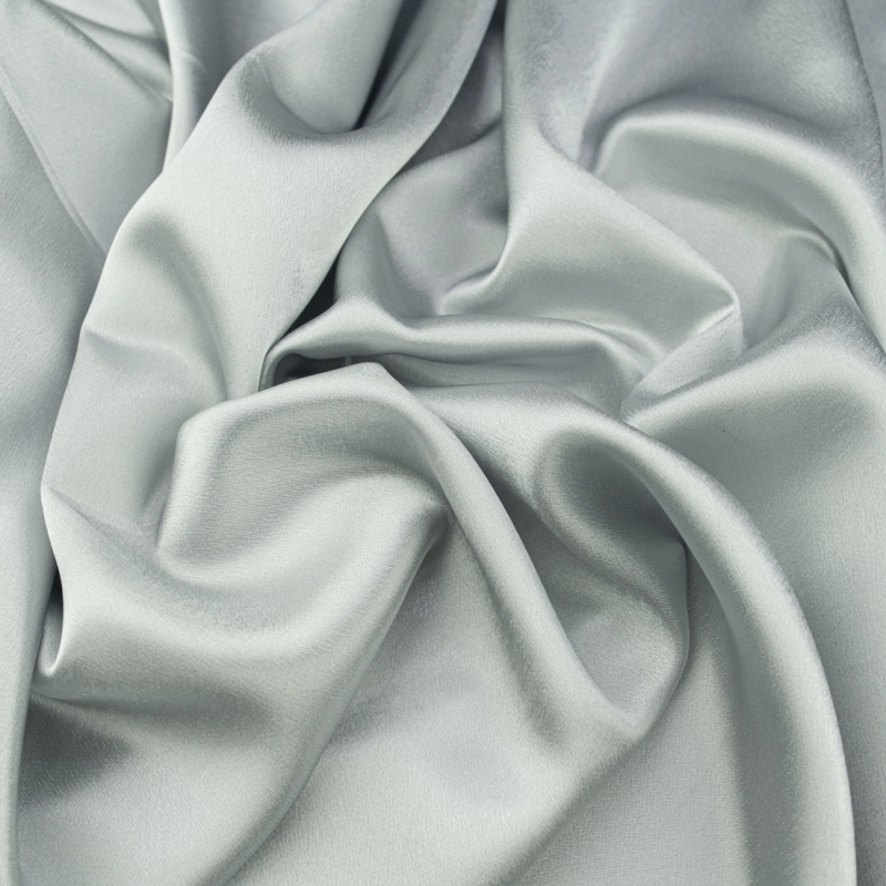 SAT034 | Crêpe Satin hellgrau - 4