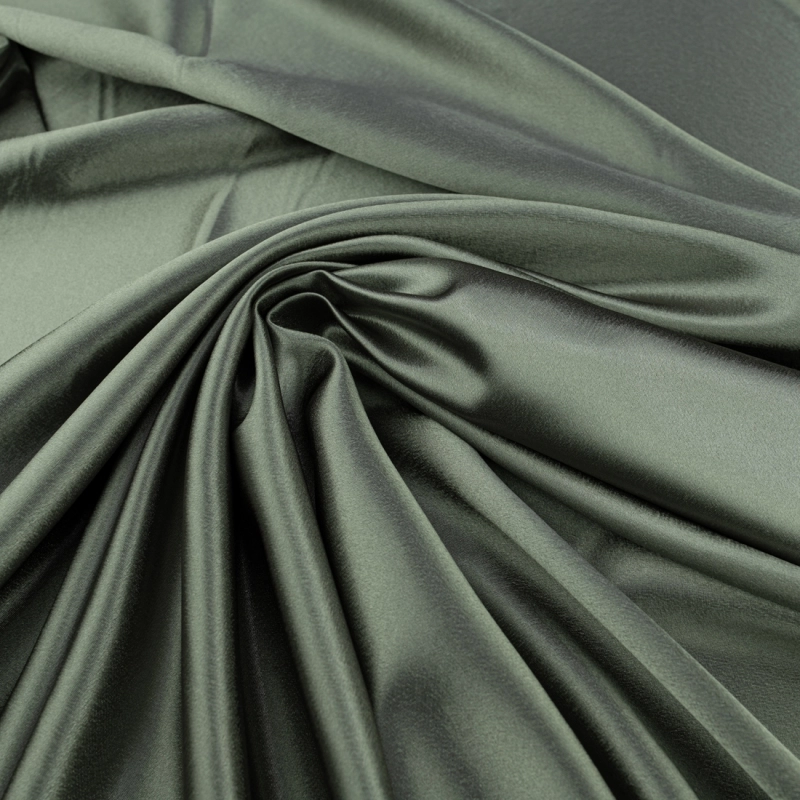 SAT037 | Crêpe Satin graugrün - 5