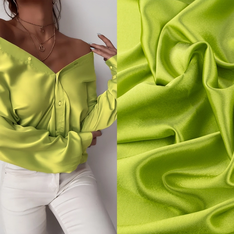 SAT041 | Crêpe Satin limette - 2