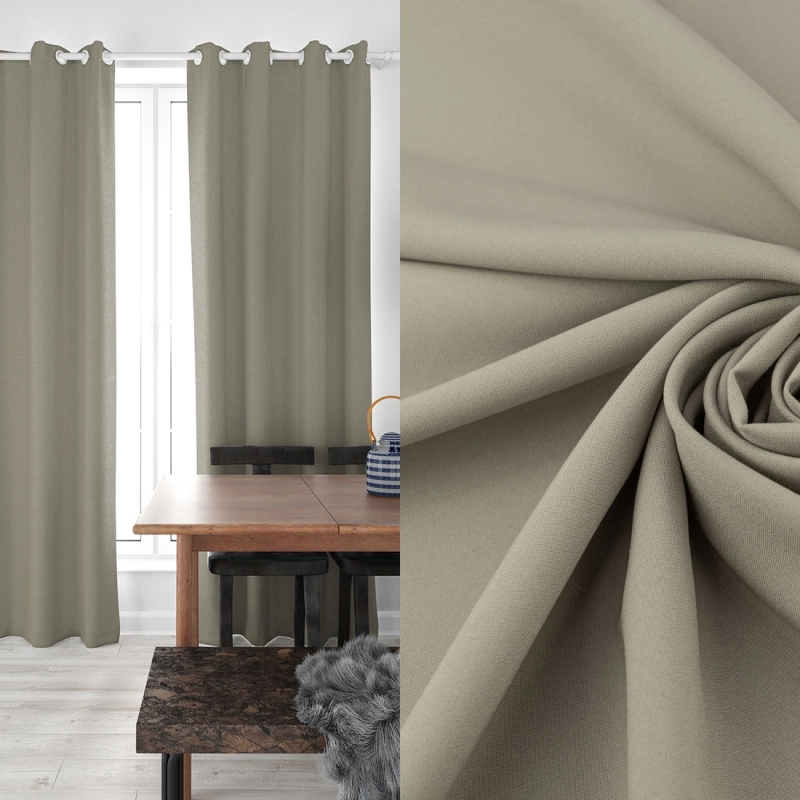PAN064 | Klassischer Polyesterstoff Panama taupe - 2