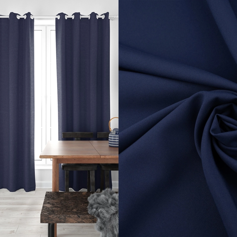 PAN053 | Klassischer Polyesterstoff Panama marineblau - 2