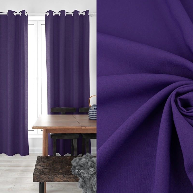 PAN067 | Klassischer Polyesterstoff Panama aubergine - 2