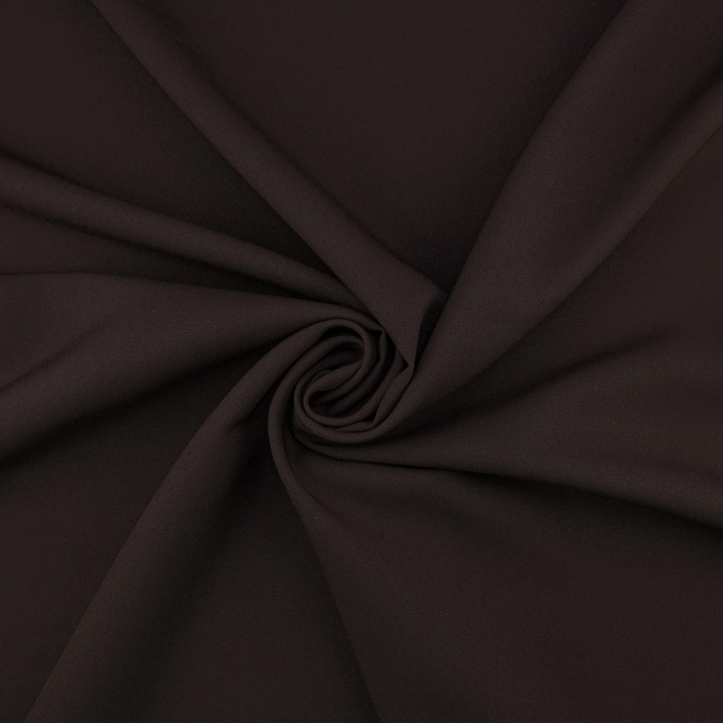 PAN018 | Klassischer Polyesterstoff Panama schwarzbraun - 1