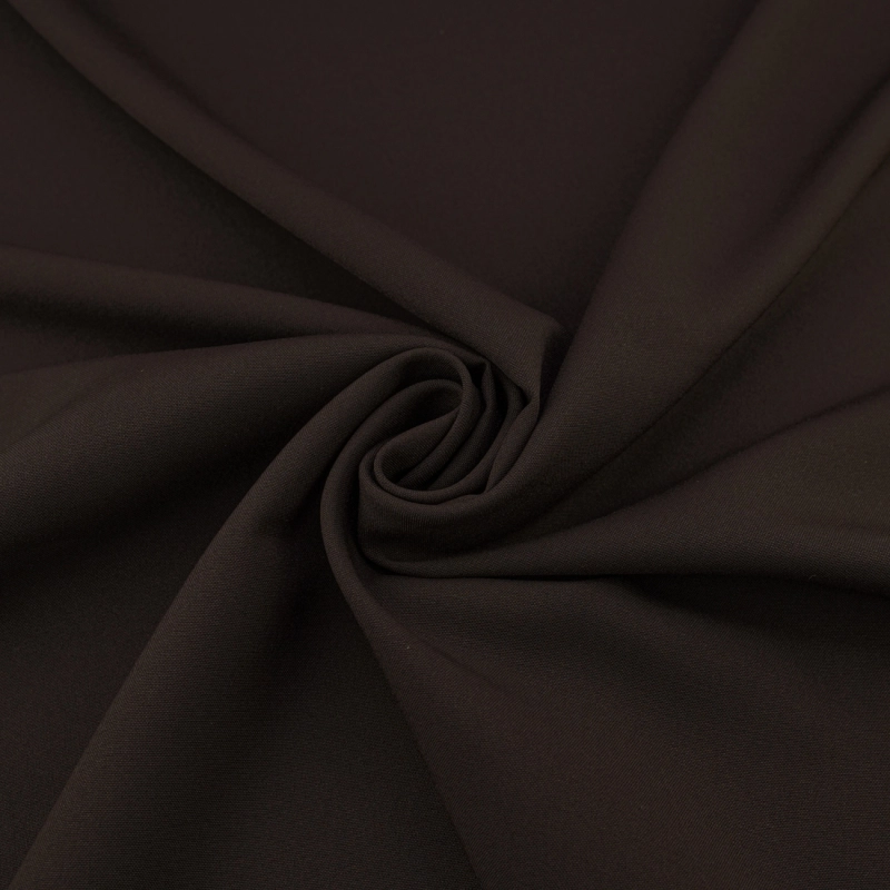 PAN018 | Klassischer Polyesterstoff Panama schwarzbraun - 4