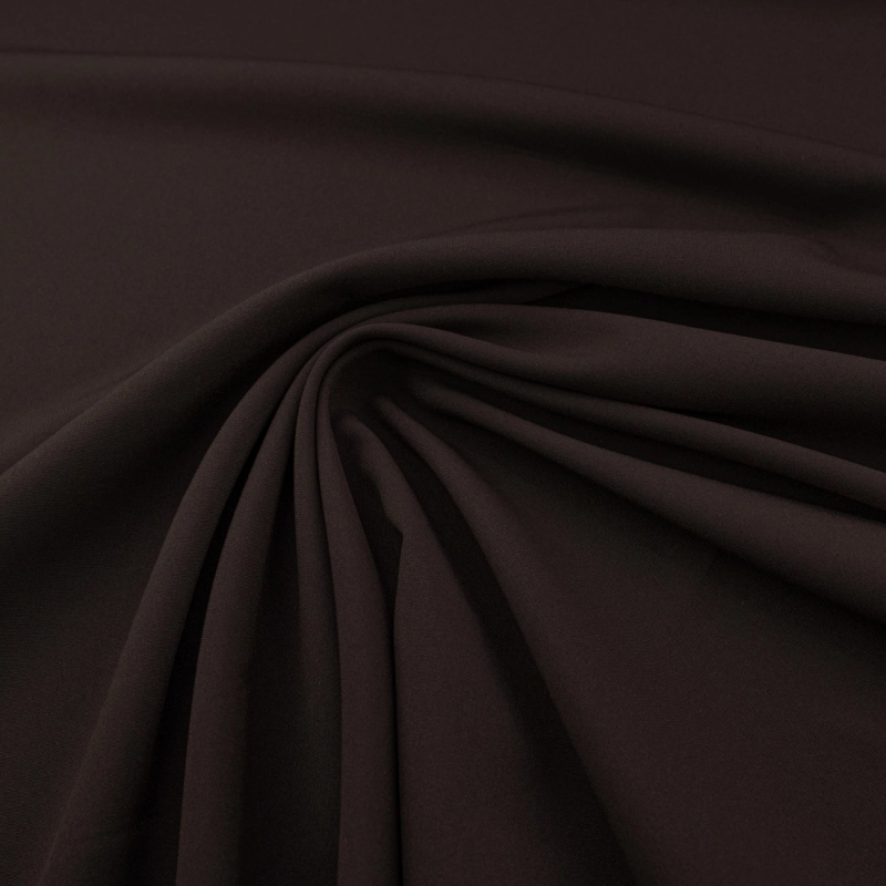 PAN018 | Klassischer Polyesterstoff Panama schwarzbraun - 5