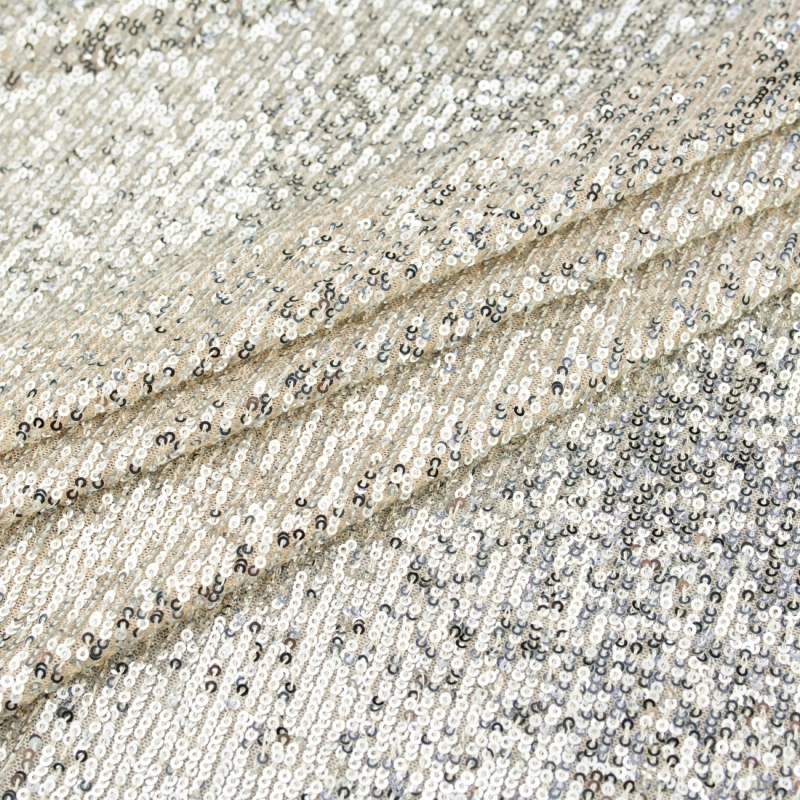 CEK.1683.03 | Pailletten-Netzstoff silber - 1