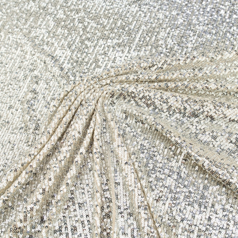 CEK.1683.03 | Pailletten-Netzstoff silber - 3