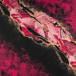 TW.B1951B.07 | Viskose Twillstoff Abstrakter Malachit rosa - 1