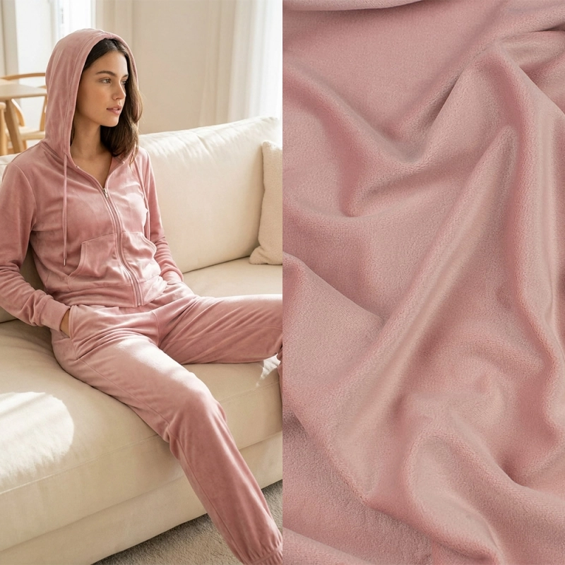 DVEL002 | Stretchsamt Nicki hellrosa - 2