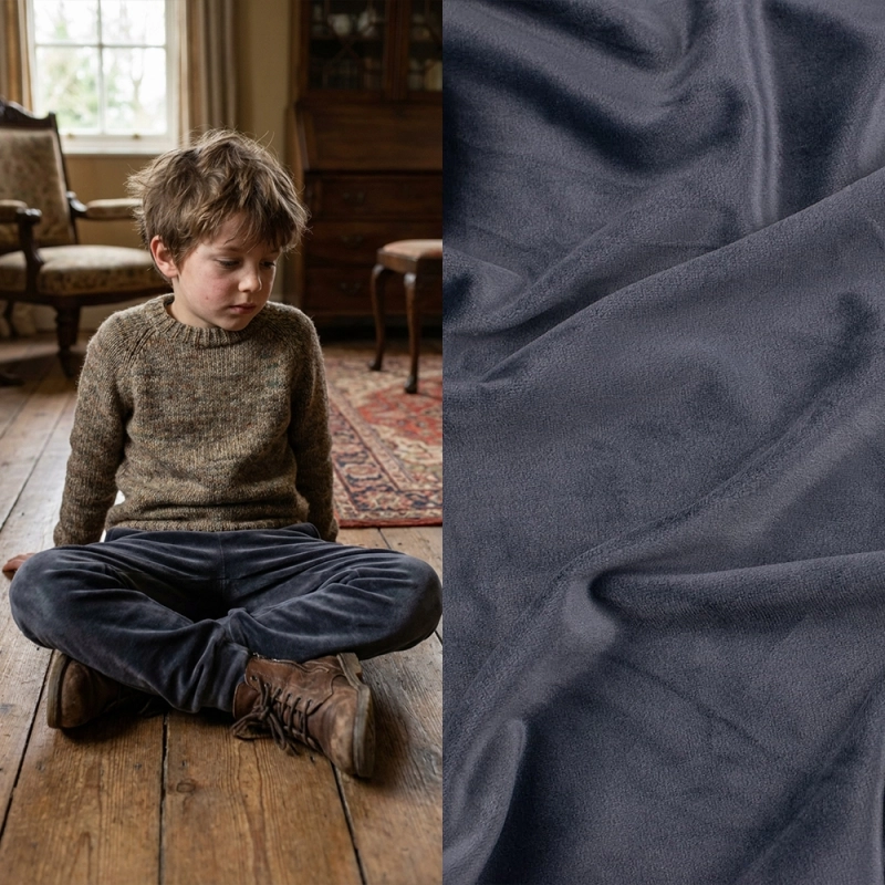 DVEL008 | Stretchsamt Nicki schiefergrau - 2