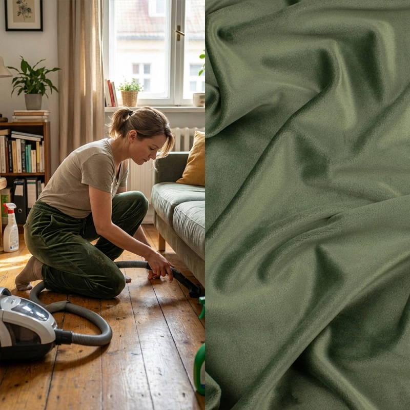 DVEL011 | Stretchsamt Nicki graugrün - 2