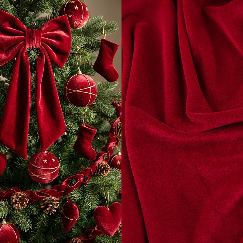 DVEL067 | Stretchsamt Nicki rubinrot - 2