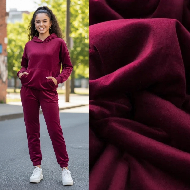 DVEL030 | Stretchsamt Nicki weinrot - 2