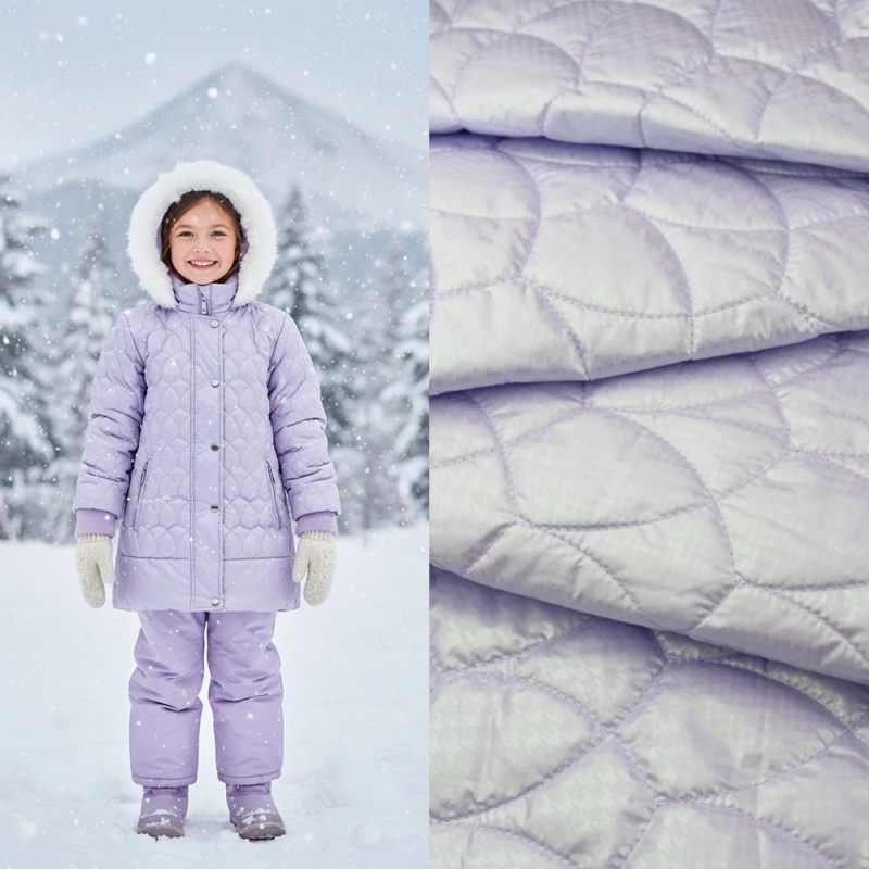 PIK161 | Steppstoff wattiert schuppen helllila - 2