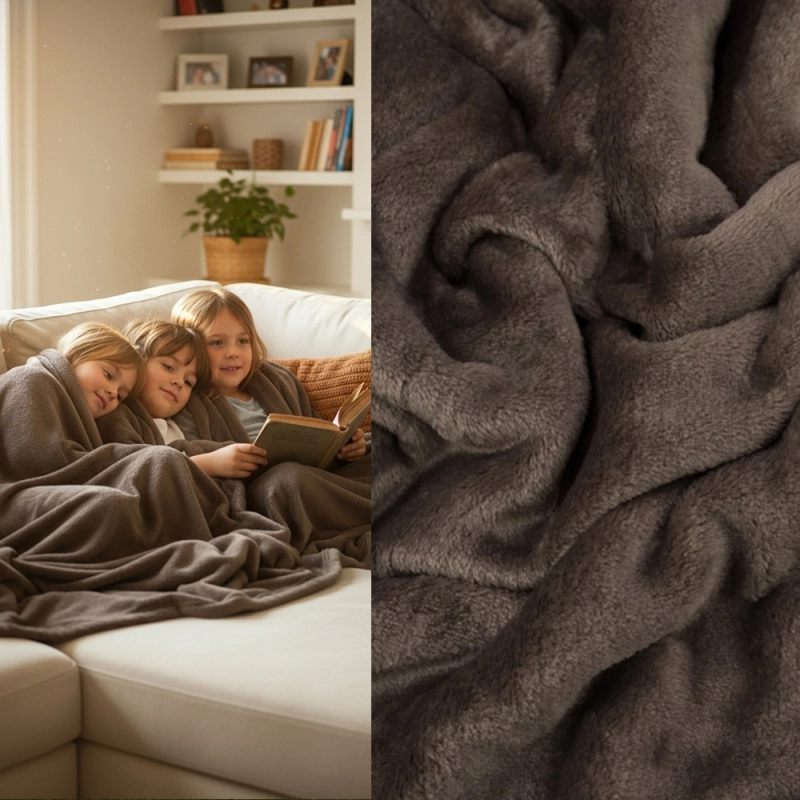 POLH2003 | Kuschelfleece braun - 2