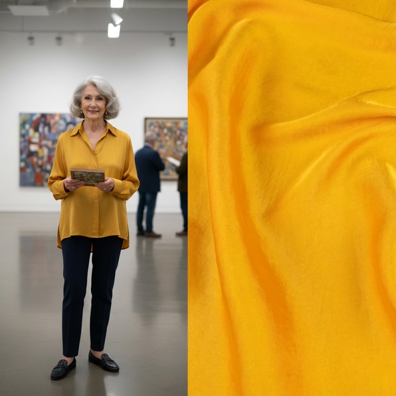 SZJ015 | Satinchiffon gelb - 2