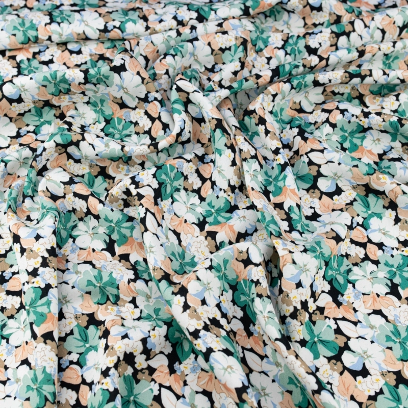 WIS719 | Viskosestoff mit Blumenmuster - 5